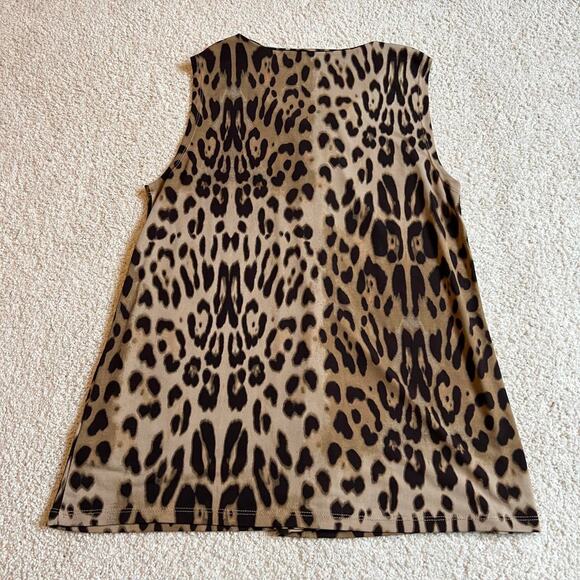 Anne klein leopard cheetah Print sleeveless top - Picture 5 of 6
